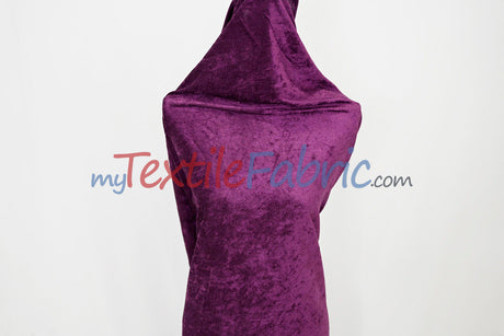Panne Velvet Polyester Fabric - Crush Panne Velour, Solid, 58/60" Width (1 Yard)