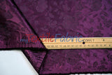 Satin Jacquard Satin Flower Brocade Polyester Fabric - Tone On Tone Floral Brocade, 60" Wide (65 Yards)