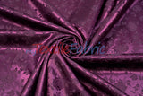 Satin Jacquard Satin Polyester Fabric - Satin Flower Brocade, 58/60" Width, Sample Swatch 3"x3" (1 Sample Swatch)