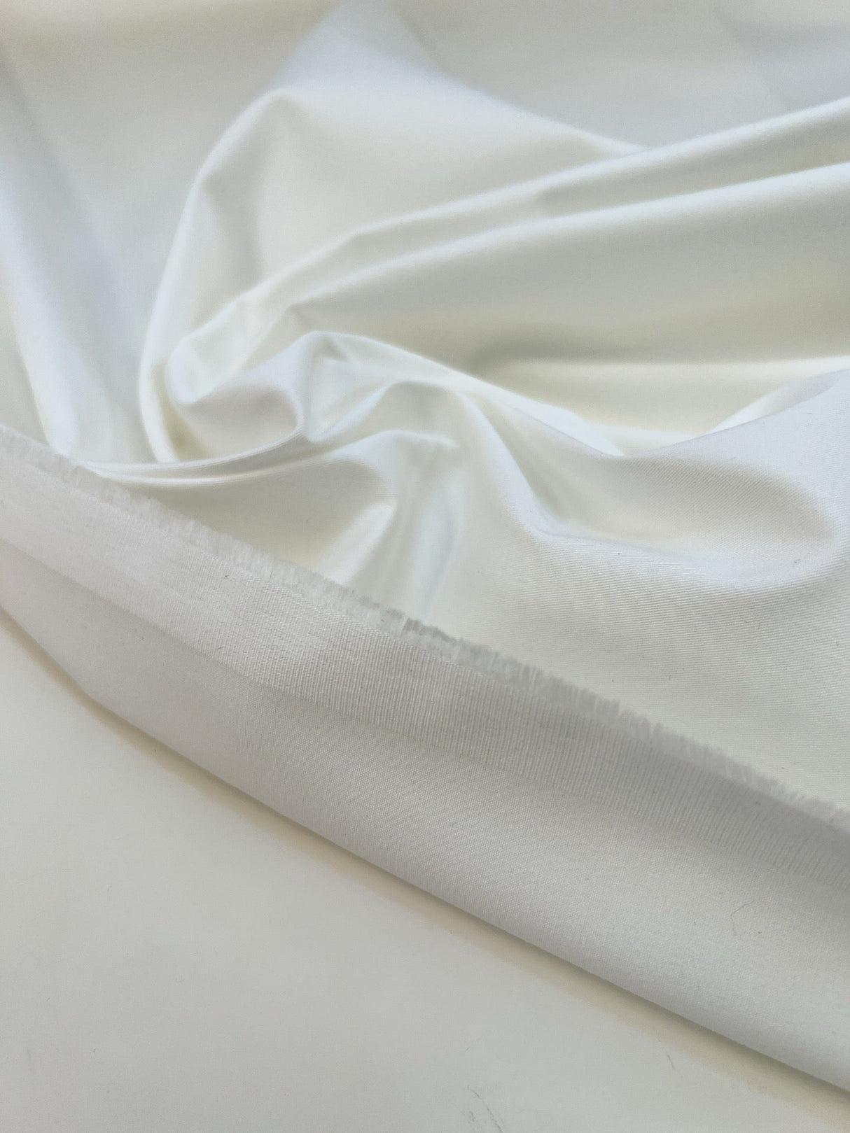 Cotton Twill With Elastane White
