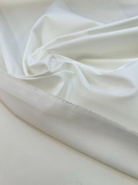 Cotton Twill With Elastane White
