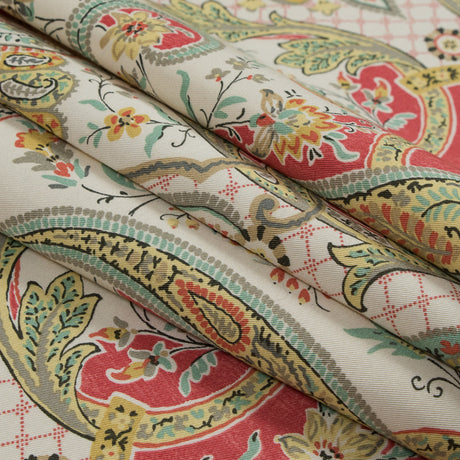 Radish Damask Paisley Printed Cotton Twill