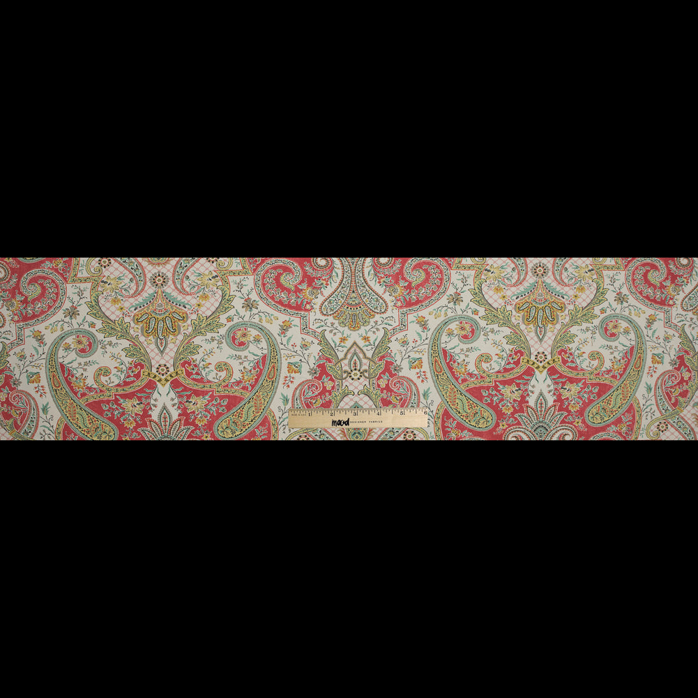 Radish Damask Paisley Printed Cotton Twill