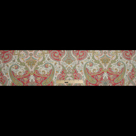 Radish Damask Paisley Printed Cotton Twill