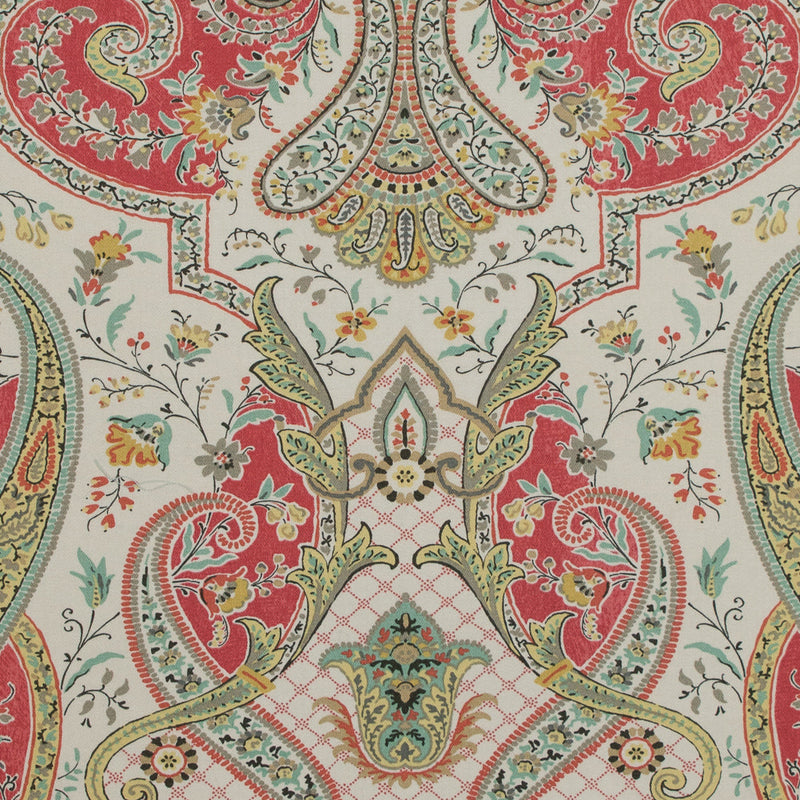 Radish Damask Paisley Printed Cotton Twill