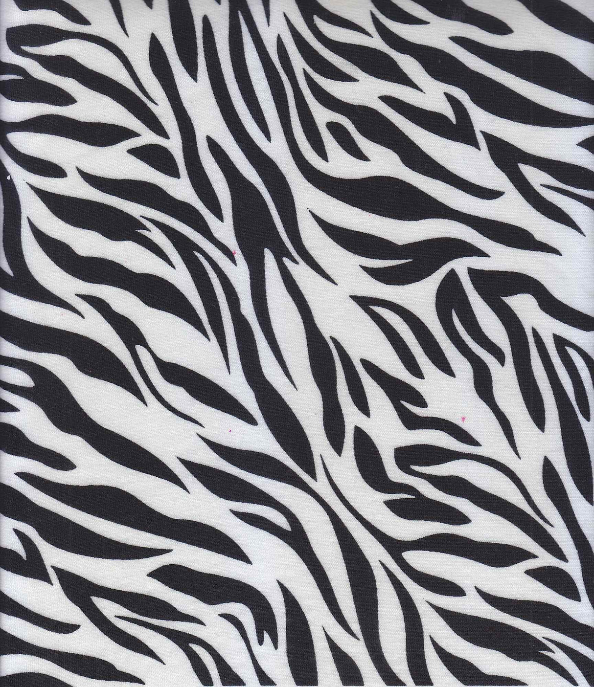 French Terry Zebra Print Knit Fabric 1 Yard Black & White Soft Stretch 58/60" Wide