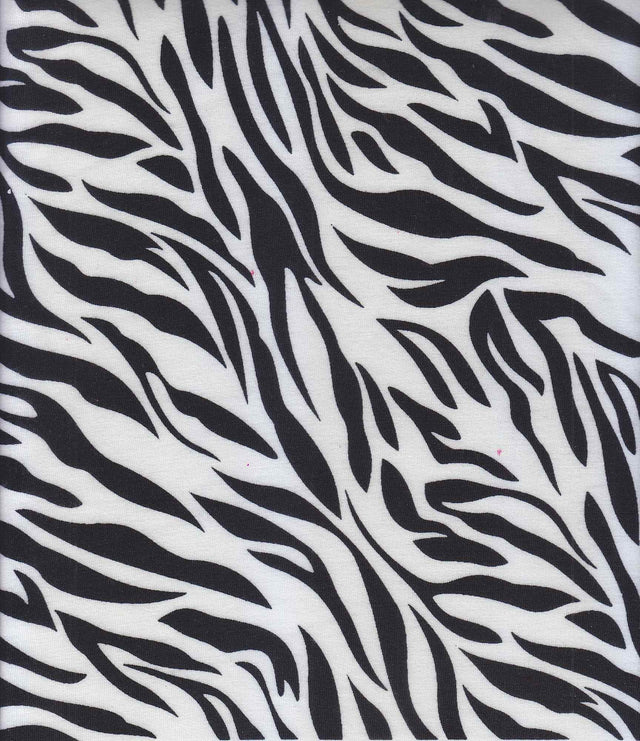 Zebra Print Stretch Knit Fabric