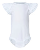 Rabbit Skins Infant Flutter Sleeve Baby Rib Bodysuit