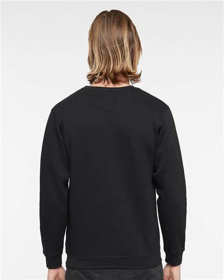 Sudadera elevada de forro polar de cuello redondo y manga larga