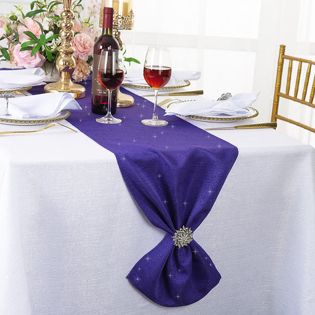 Sequin Table Runner 13x108 Regency Purple