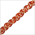 0.5" Gold/Orange Braided Sequin Trim