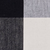 Cream and Black Buffalo Check Cotton Canvas
