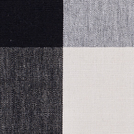 Cream and Black Buffalo Check Cotton Canvas