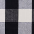 Cream and Black Buffalo Check Cotton Canvas