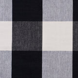 Cream and Black Buffalo Check Cotton Canvas