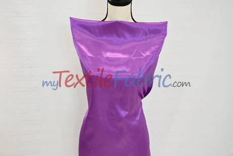 Charmeuse Satin Polyester Fabric - Solid, 58/60" Width, Multiple Colors (1 Yard)