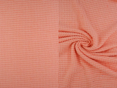 1 Yard Oversize Waffle Solid Knit Fabric 220 GSM, 54/56? Wide Polyester Rayon Spandex Blend