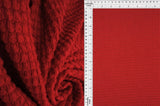 1 Yard Oversize Waffle Solid Knit Fabric 220 GSM, 54/56? Wide Polyester Rayon Spandex Blend