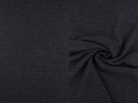 1 Yard Oversize Waffle Solid Knit Fabric 220 GSM, 54/56? Wide Polyester Rayon Spandex Blend