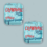 8 Ct. Clambake Square Paper Dessert Plates 7" x 7"