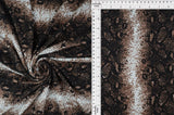 1 Yard DTY Brushed Snake Print Knit Fabric Soft Stretch 58/60" Width
