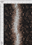 1 yarda de tela de punto cepillada DTY con estampado de serpiente, poliéster y spandex suave y elástico, ancho de 58/60 pulgadas