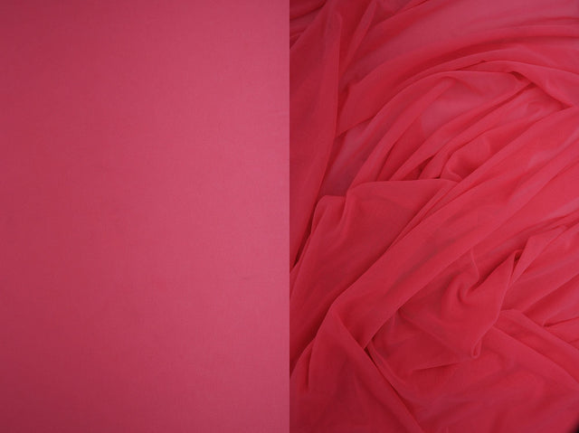 Poly Mesh Solid Pink Fabric