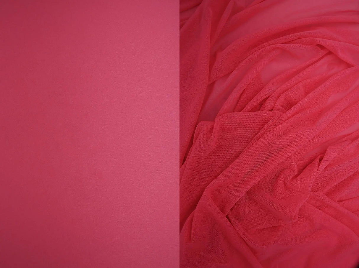 Lightweight Poly Mesh Solid Fabric 58/60" Soft Sheer Material for Tops & Tunics