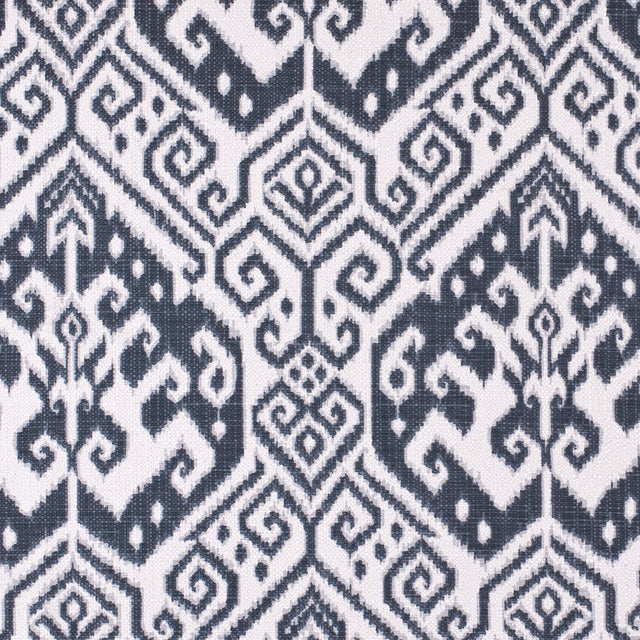Gray Ikat Cotton-Blend Woven