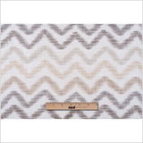 Beige Zig Zag Ikat Cotton-Blend