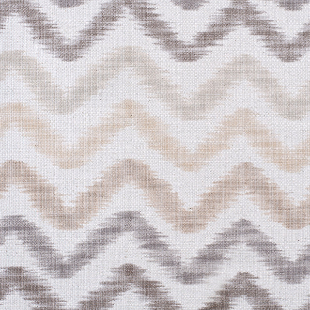 Beige Zig Zag Ikat Cotton-Blend