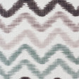 Taupe and Green Zig Zag Ikat Cotton-Blend