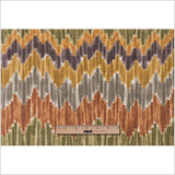 Orange/Green Flamestitch Cotton-Blend Woven