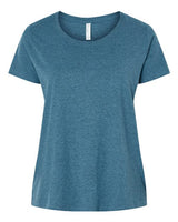 LAT Women's Curvy Collection Fine Jersey Tee