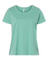 LAT Women's Curvy Collection Fine Jersey Tee