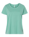 LAT Women's Curvy Collection Fine Jersey Tee