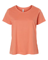 LAT Women's Curvy Collection Fine Jersey Tee