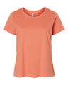 LAT Women's Curvy Collection Fine Jersey Tee