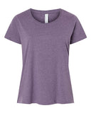 LAT Women's Curvy Collection Fine Jersey Tee