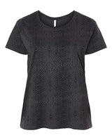 LAT Women's Curvy Collection Fine Jersey Tee