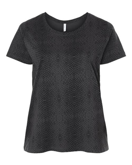 LAT Women's Curvy Collection Fine Jersey Tee
