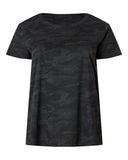 LAT Women's Curvy Collection Fine Jersey Tee