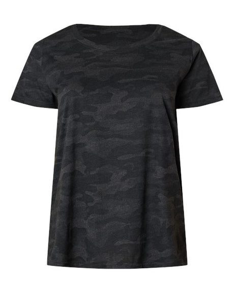 LAT Women's Curvy Collection Fine Jersey Tee
