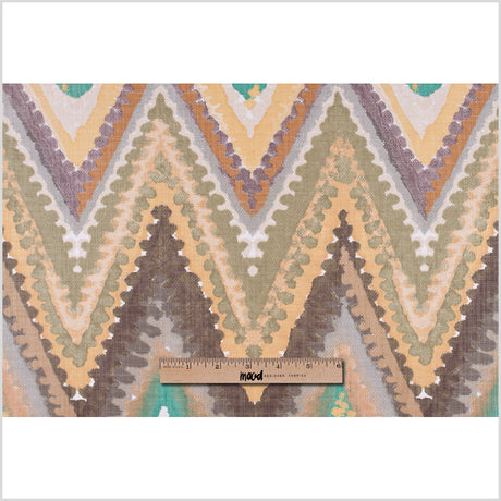 Green Abstract Print Cotton Woven