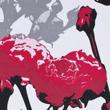 Swedish Giant Roses Red and Gray Cotton