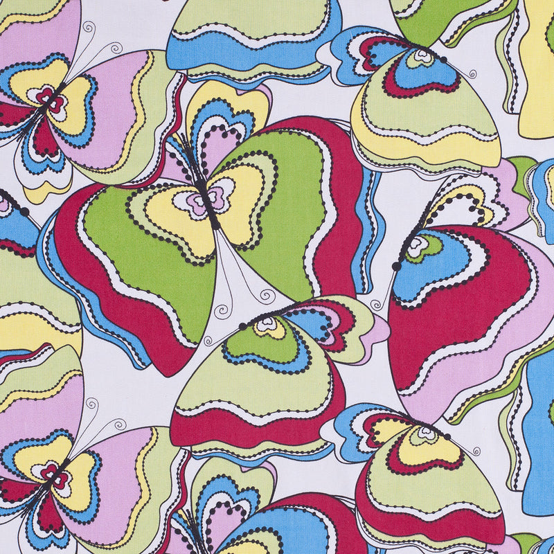 Multicolor Mod Butterflies Cotton