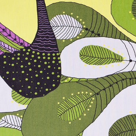 Swedish Green and Purple Peacock Cotton