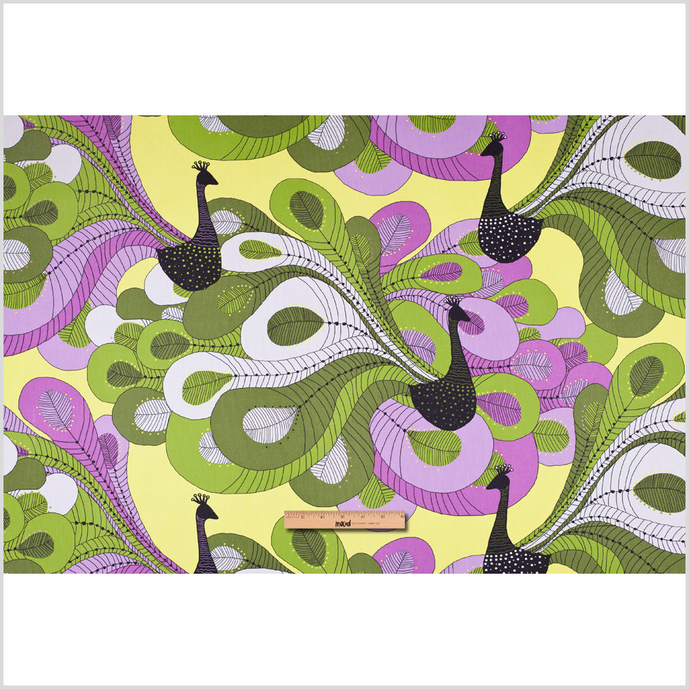 Swedish Green and Purple Peacock Cotton
