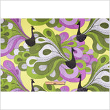 Swedish Green and Purple Peacock Cotton