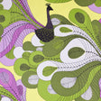 Swedish Green and Purple Peacock Cotton